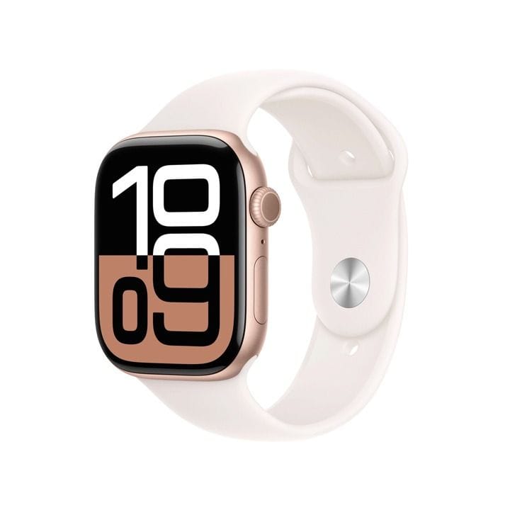 Apple Watch Series 10 GPS 42mm Rose Gold Aluminium Case with Light Blush Sport Band - S/M | MWWH3QA/A