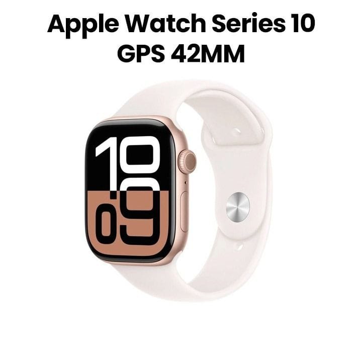 Apple Watch Series 10 GPS 42mm Rose Gold Aluminium Case with Light Blush Sport Band - S/M | MWWH3QA/A