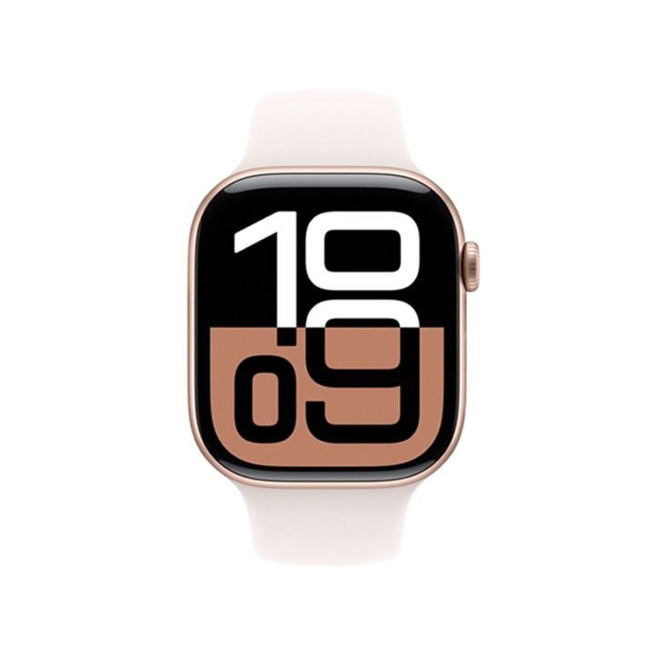 Apple Watch Series 10 GPS 42mm Rose Gold Aluminium Case with Light Blush Sport Band - M/L | MWWJ3QA/A