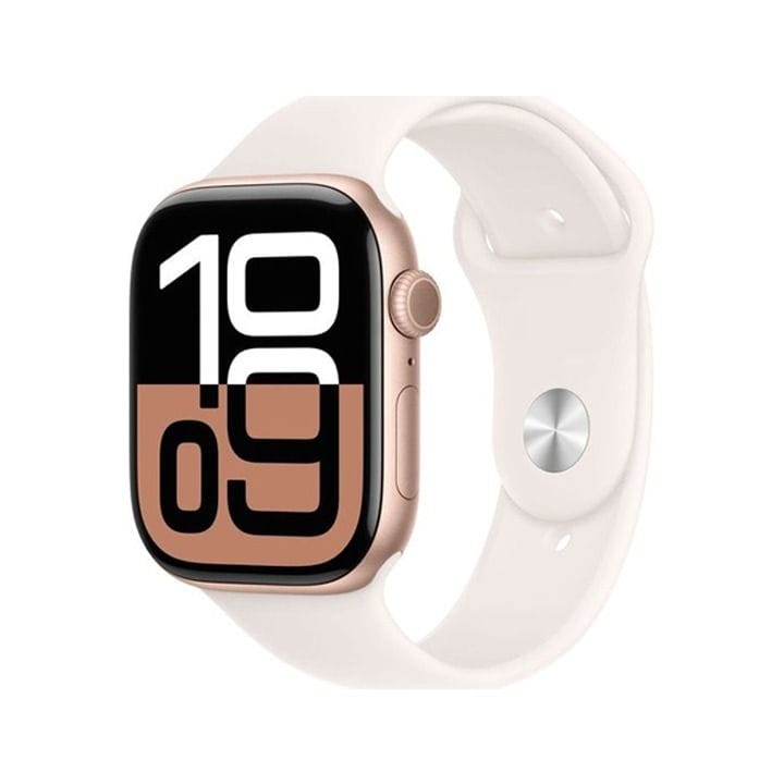 Apple Watch Series 10 GPS 46mm Rose Gold Aluminium Case with Light Blush Sport Band - S/M | MWWT3QA/A