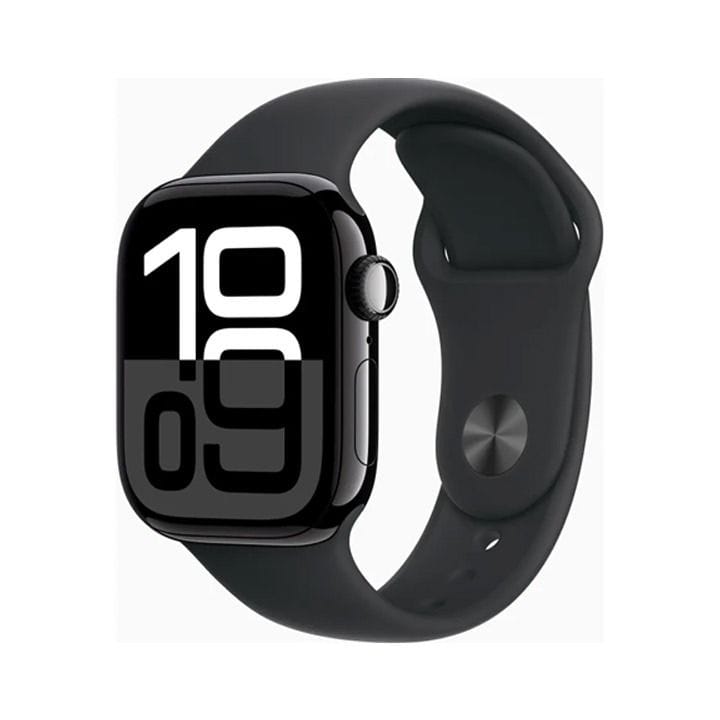 Apple Watch Series 10 GPS + Cellular 42mm Jet Black Aluminium Case with Black Sport Band - S/M | MWX63QA/A
