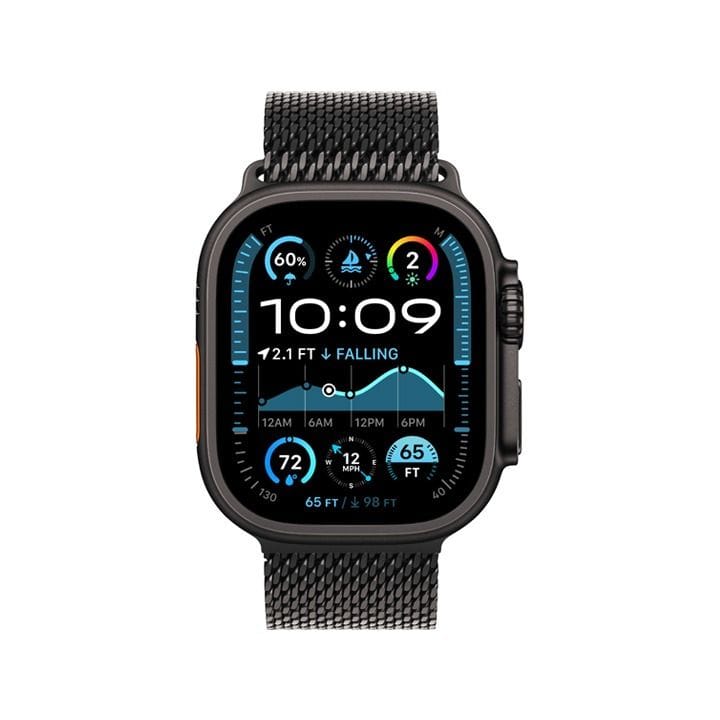 Apple Watch Ultra 2 GPS + Cellular 49mm Black Titanium Case with Black Titanium Milanese Loop L | MX5V3QA/A