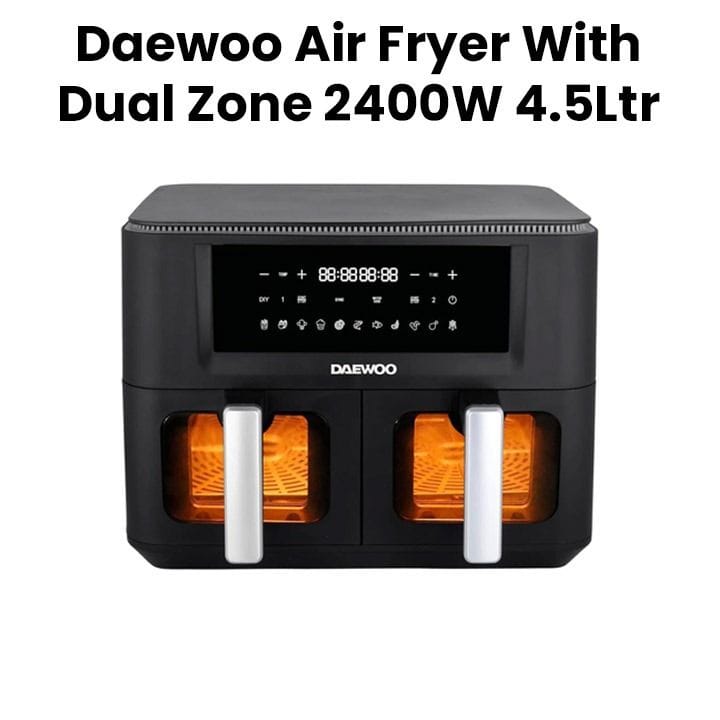 قلاية هوائية دايو 4.5 لتر مع شاشة لمس LED كاملة - أسود | DAF 90DV