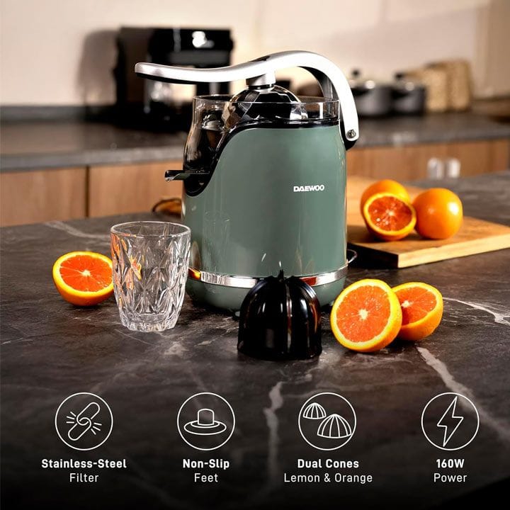 Daewoo Retro Design Citrus Juicer - Green | DCJ 1001