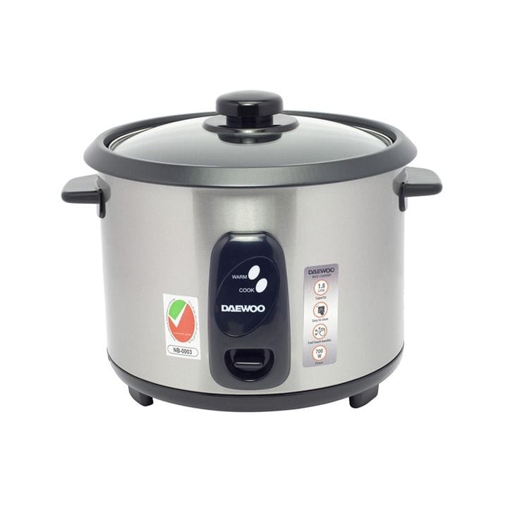 Daewoo Rice Cooker 1.8L Stainless Steel | DRC 4440