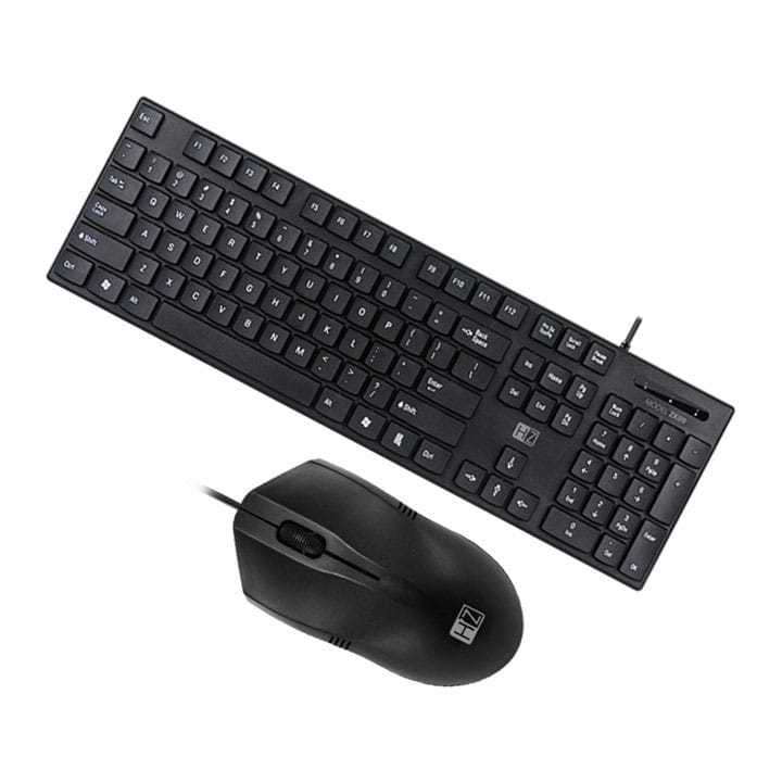 مجموعة لوحة مفاتيح وماوس فائقة النحافة شوكولاتة من هييتز - سلكية | ZK09