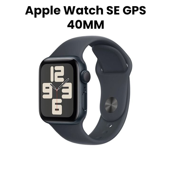 Apple Watch SE GPS 40mm Midnight Aluminium Case with Midnight Sport Band S/M| MXE73QA/A