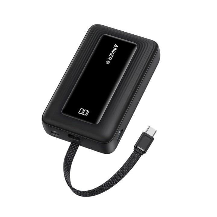Anker Zolo Power Bank 20K, 30W, Built-In USB-C Cable - Black | A1689H11
