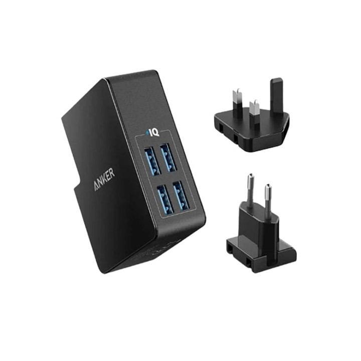 Anker PowerPort 4 Lite 4-Port Wall Charging Adapter - Black | A2042L11