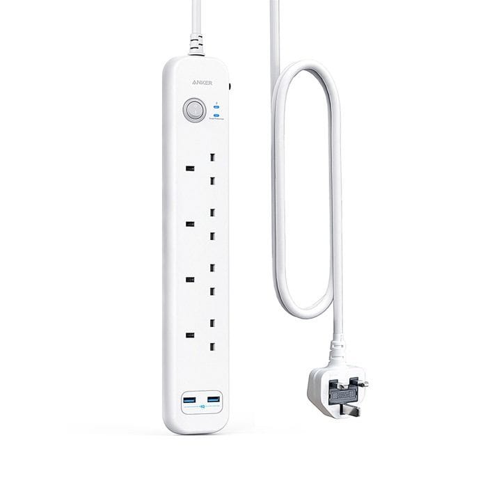 شريط طاقة أنكر باور إكستنيد USB 4 متعدد الوظائف 6 في 1 - أبيض | A9141K21