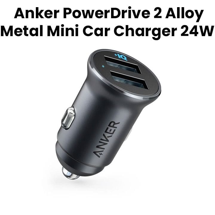 Anker PowerDrive 2 Alloy Car Charger - Black