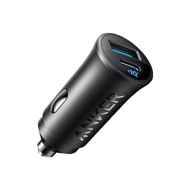 Anker PowerDrive Dual Port Car Charger USB-A & USB-C - Black | A2741H11