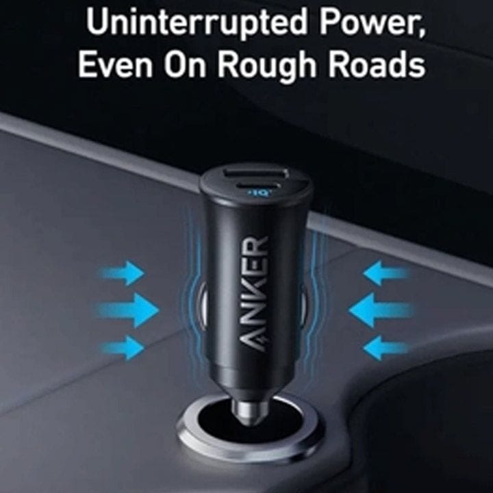 Anker PowerDrive Dual Port Car Charger USB-A & USB-C - Black | A2741H11