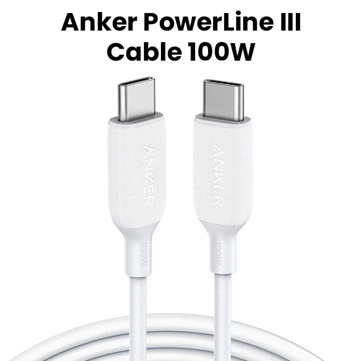 كيبل انكر باور لاين ٣ تايب سي إلى تايب سي ١٠٠ واط بطول ٦ أقدام - أبيض | A8856H21