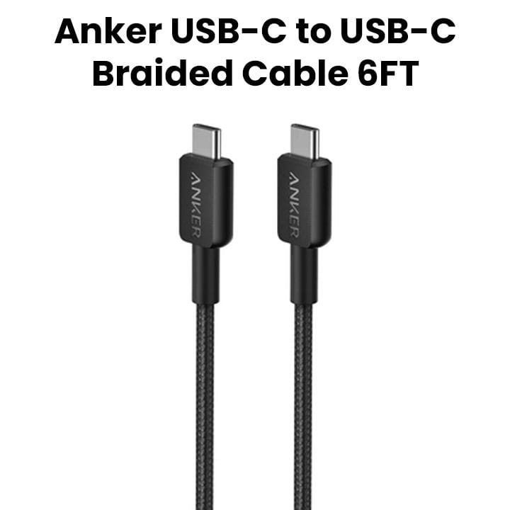 Anker 322 USB-C to USB-C Cable 6FT - Black | A81F6H11