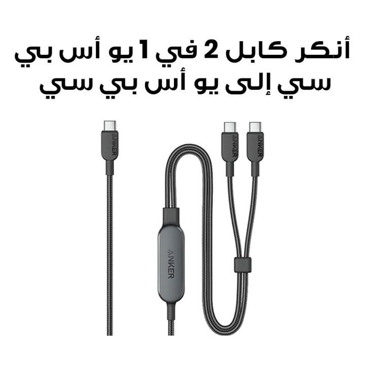 Anker 2-in-1 USB-C to USB-C Cable 4FT, 140W - Black | A8895H11