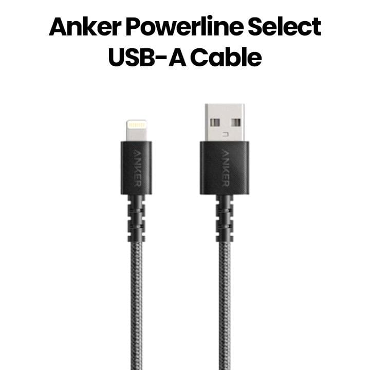 Anker PowerLine Select+ USB-A Cable with Lightning Connector 3FT - Black | A8012H12