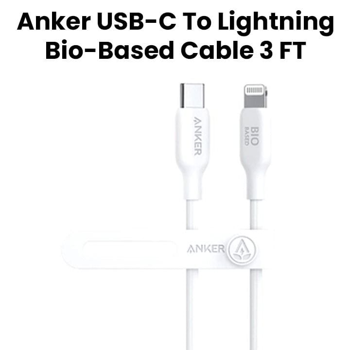 كابل أنكر يو إس بي-سي إلى لايتنينج 542 بطول 3 أقدام - أبيض | A80B1H21