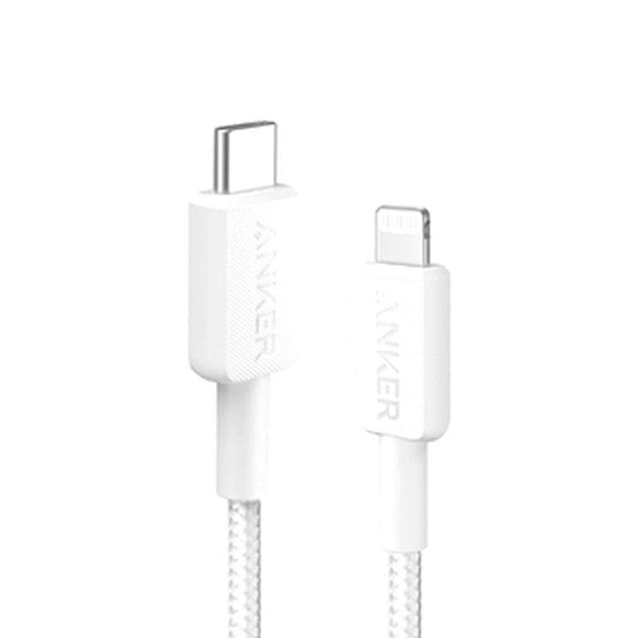 Anker 322 USB-C to Lightning Braided Cable 3FT - White | A81B5H21