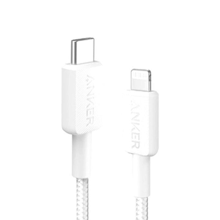 Anker 322 USB-C to Lightning Braided Cable 6FT - White | A81B6H21