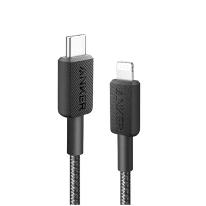 كابل مضفر من أنكر 322 من يو إس بي-سي إلى لايتنينج بطول 6 أقدام - أسود | A81B6H11