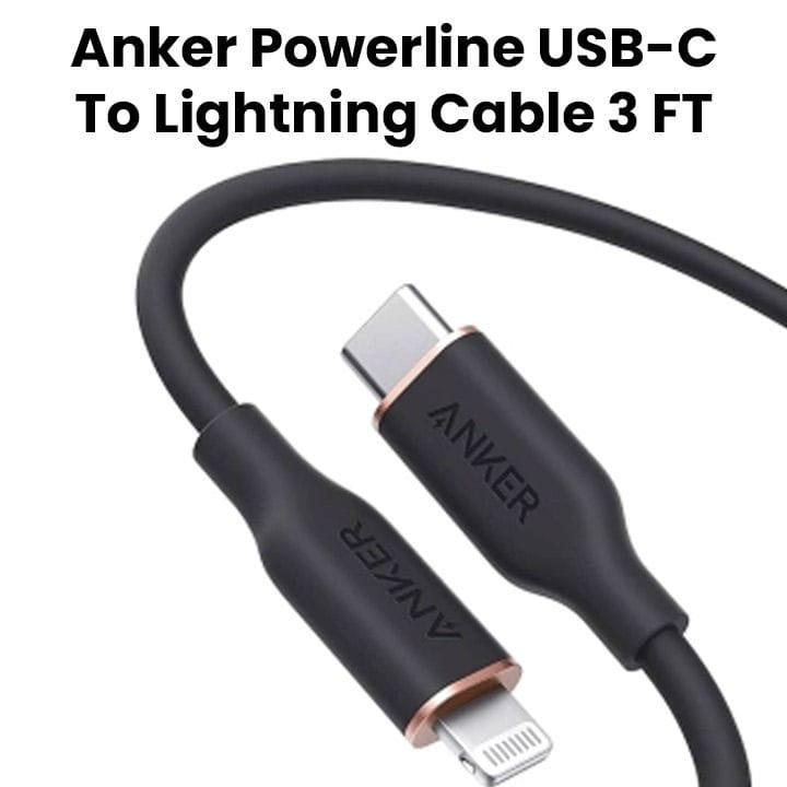 Anker PowerLine III Flow USB-C with Lightning Connector 3FT - Black | A8662H11