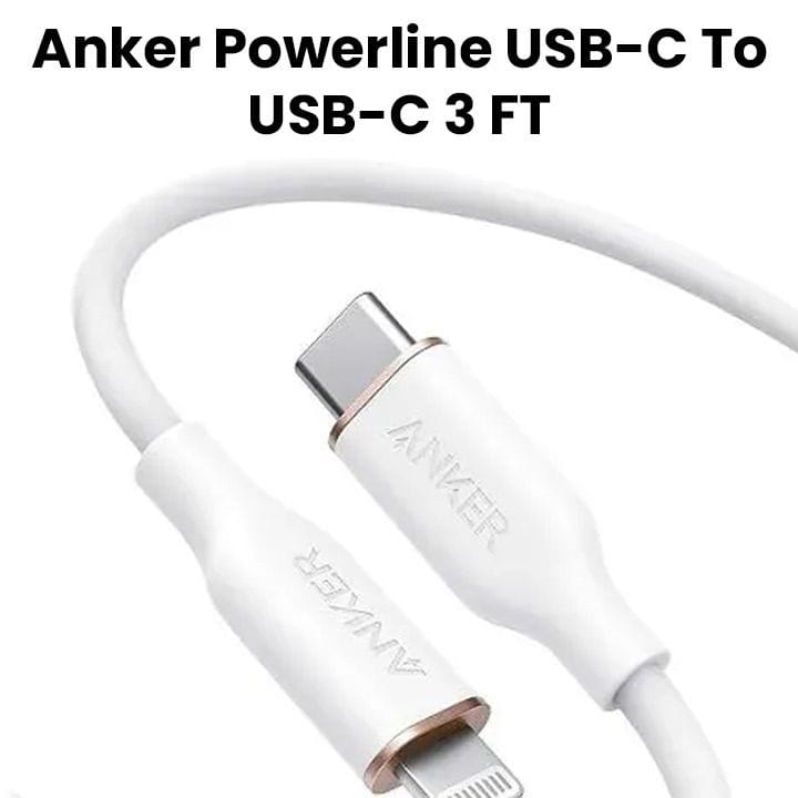 Anker PowerLine III Flow USB-C with Lightning Connector 3FT - White | A8662H21