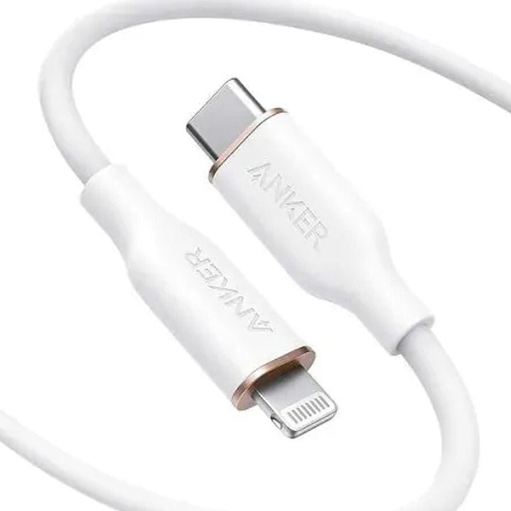 Anker PowerLine III Flow USB-C with Lightning Connector 3FT - White | A8662H21