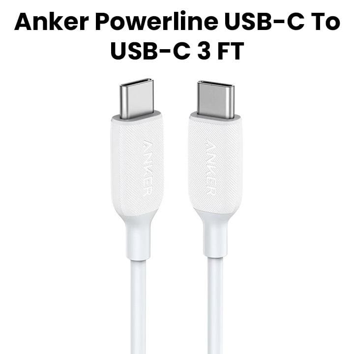 Anker PowerLine III USB-C to USB-C Cable 3FT - White | A8852H21