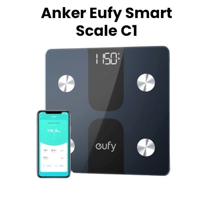 Eufy by Anker Smart Scale C1 with Bluetooth 4.2 - Black | T9146K15