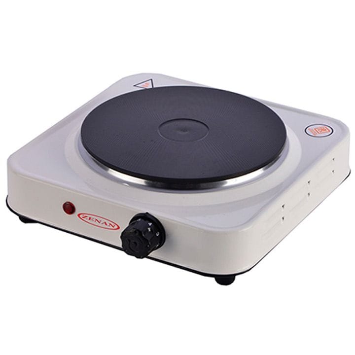 Zenan Hot Plate 1500W, Efficient Heating Element, Compact Portable Design, Temperature Control - Silver/Black - ZHP-02S
