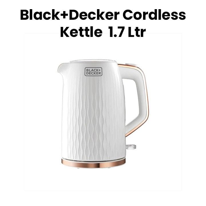 Black+Decker Cordless Kettle 2200W 1.7L - White | JC190W-B5