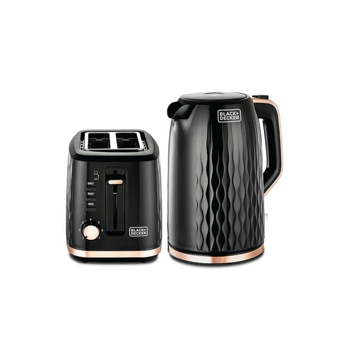 Black+Decker Breakfast Set (Toaster + Kettle) - Black | MBF90-B5