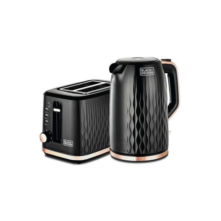 Black+Decker Breakfast Set (Toaster + Kettle) - Black | MBF90-B5