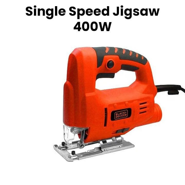 بلاك+دكر منشار كهربائي سرعة واحدة 400 واط - أسود | JS10-B5