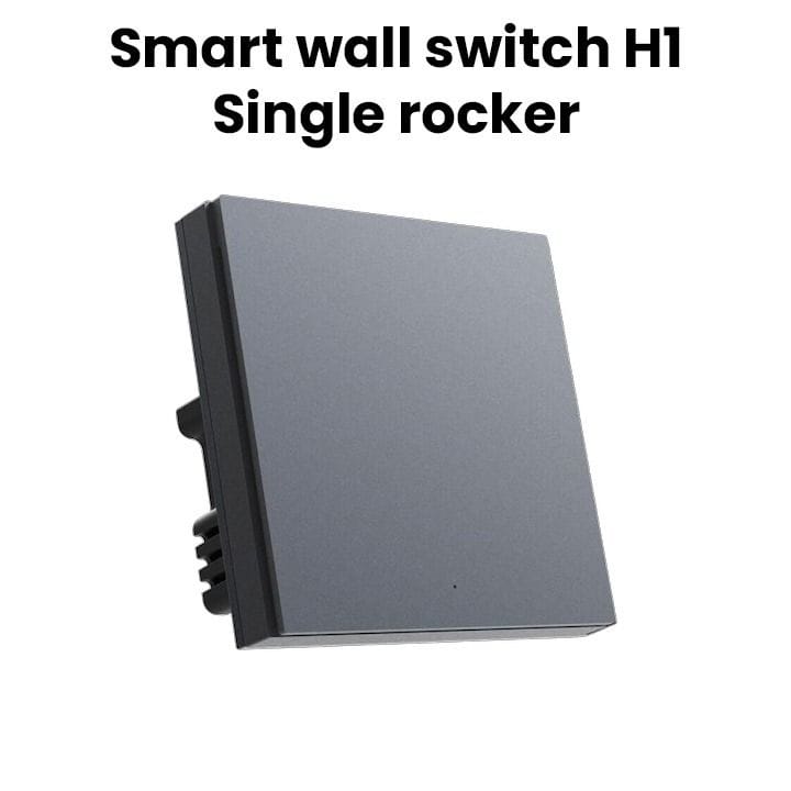 AQARA Smart Wall Switch H1 Without Neutral Single Rocker - Black | QBKG27LM
