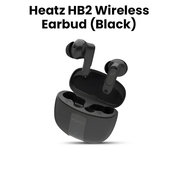Heatz Wireless Earbuds - Black | HB2