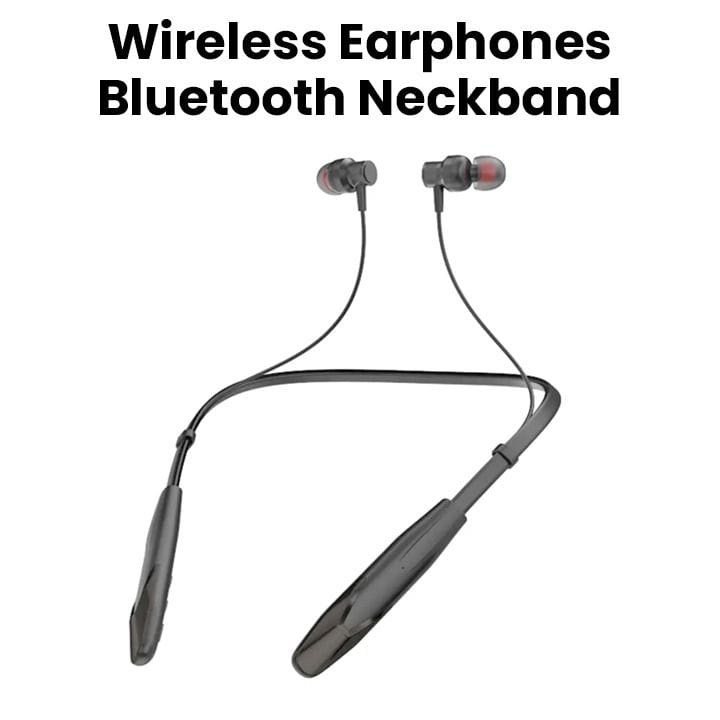 Heatz Wireless Earphones Bluetooth Neckband - Black | HB41