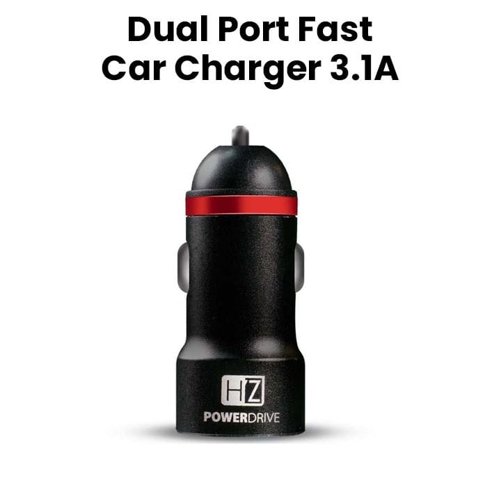 Heatz Dual Port Smart Car Charger - Black | ZCC1