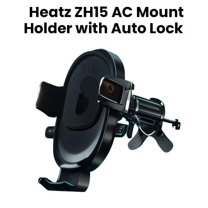 Heatz AC Mount Holder Auto Lock - Black | ZH15