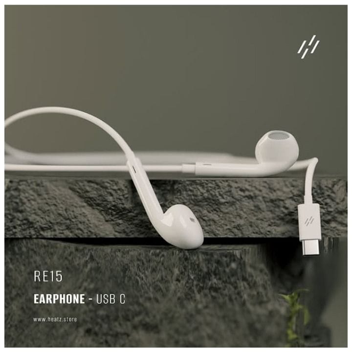 سماعة أذن بمنفذ يو إس بي سي من هييتز - أبيض | RE15