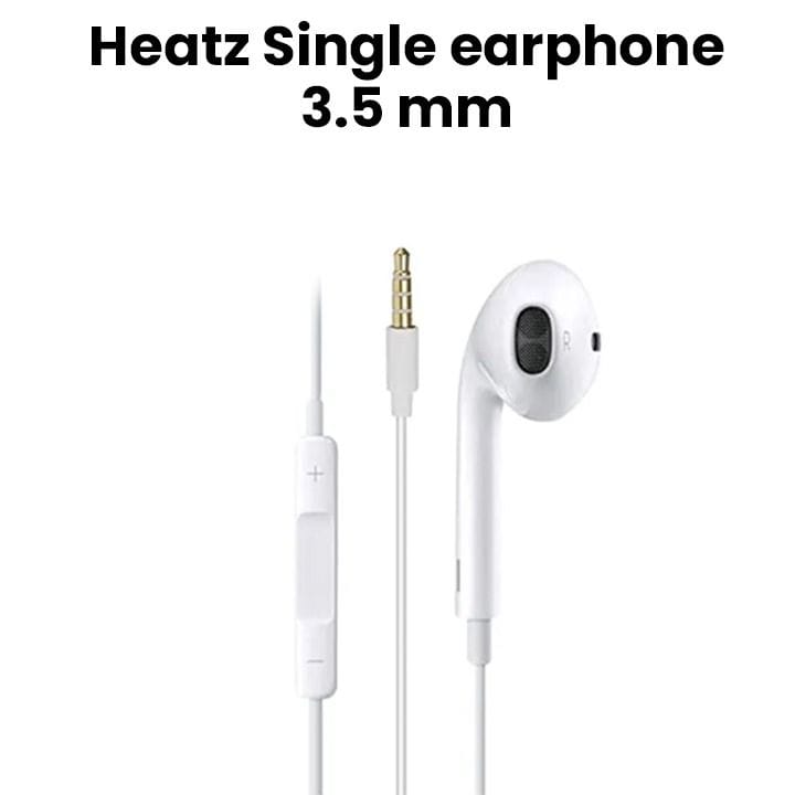 Heatz Single Earphone 3.5mm Connector - White | ZE1006/ZE05