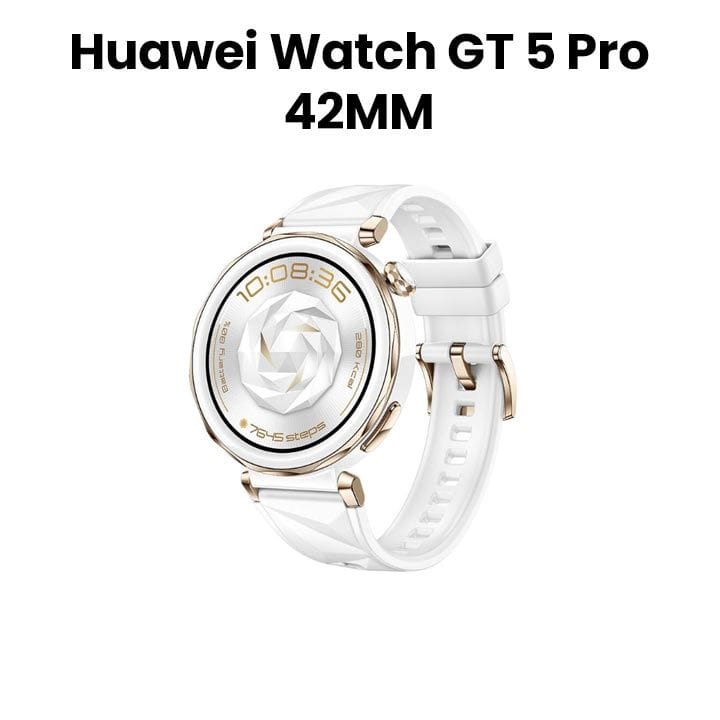Huawei Watch GT 5 Pro 42mm White – White Fluoroelastomer Strap (Asia, Africa, Latin America) 