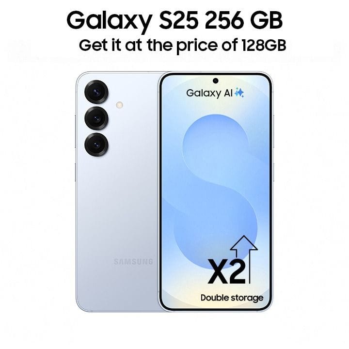 Buy Samsung Galaxy S25 Smartphone Icy Blue 12GB+256GB | SM