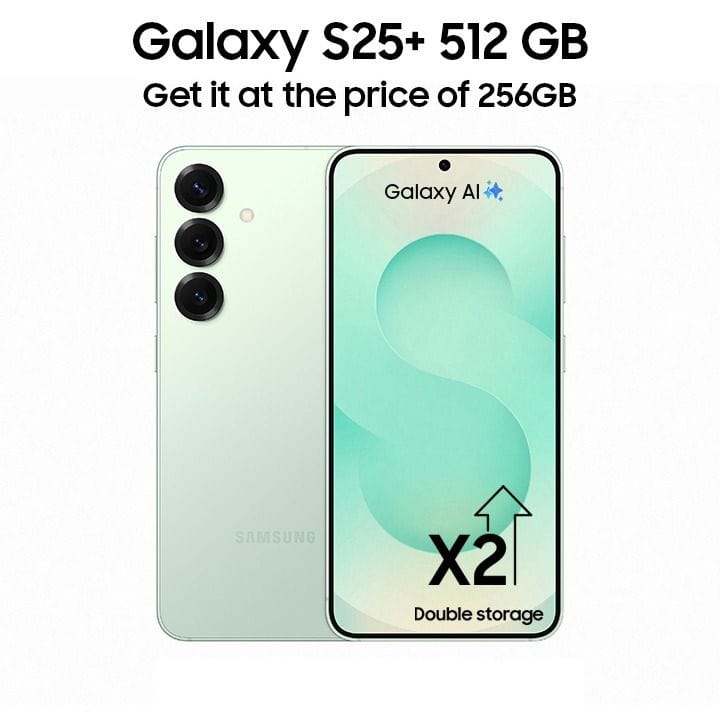 Samsung Galaxy S25+ Smartphone Mint 12GB+512GB | SM-S936BLGOMEA