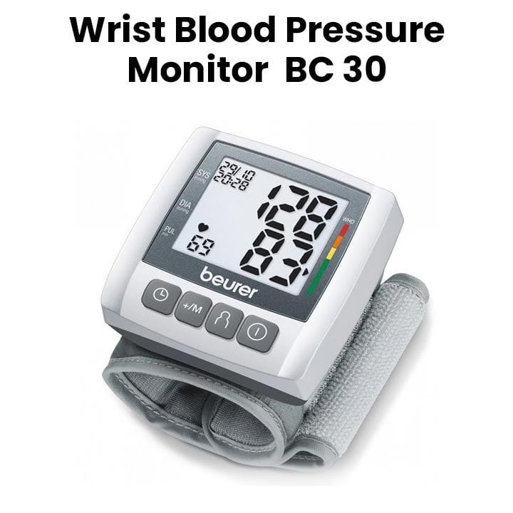 بيورر جهاز قياس ضغط الدم للمعصم - أبيض | BC30