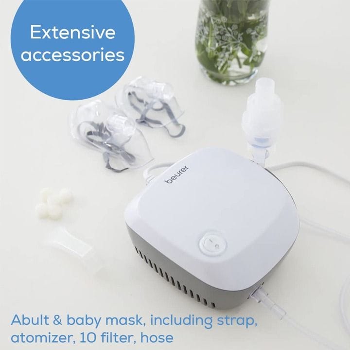 Beurer Nebulizer with German Technology & 2 Masks - White | IH18