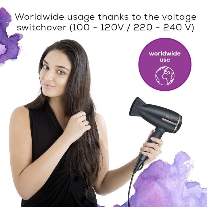 بيورر مجفف شعر للسفر 1600 واط - أسود | HC25
