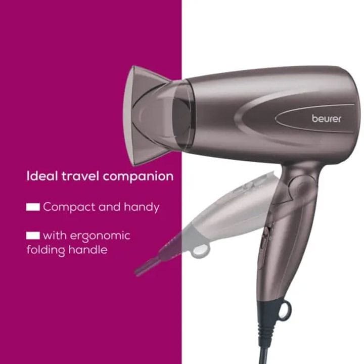 Beurer Compact Hair Dryer with Folding Design - Gray | HC17