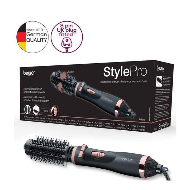 Beurer Rotating Hot Air Brush - Black | HT80
